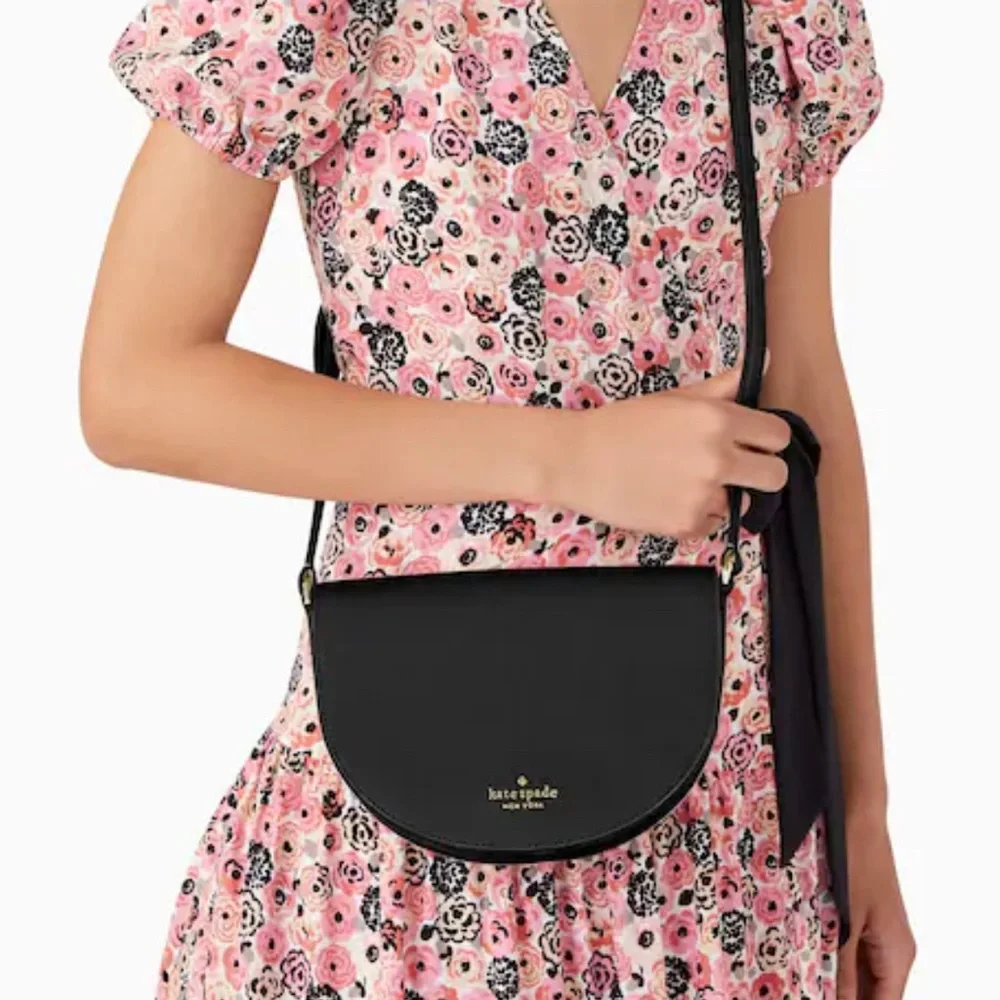Kate Spade Luna Crescent Crossbody Black